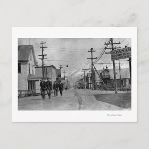 Street Scene in Valdez, Alaska Photograph Vykort