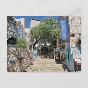 Street Scene - Tzfat, Israel Vykort