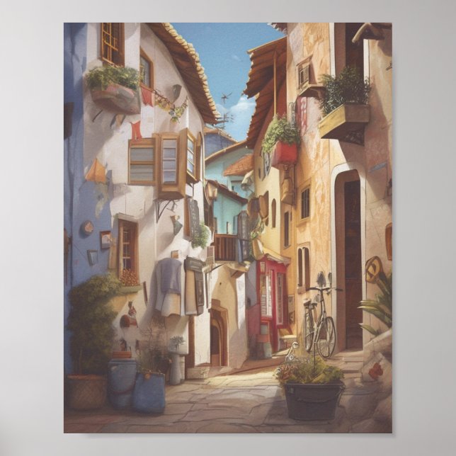 Street Scene - Urban Art Prints  Poster (Framsidan)
