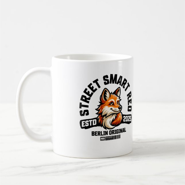 Street Smart Red Fox – Berlin Original Urban Vibes Kaffemugg (Vänster)