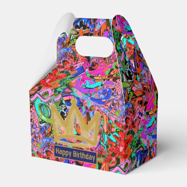 Street stil graffiti med krona presentaskar (Framsidan Sidan)