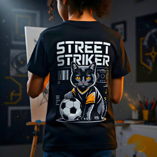 Street Striker Fotboll Katt T-Shirt