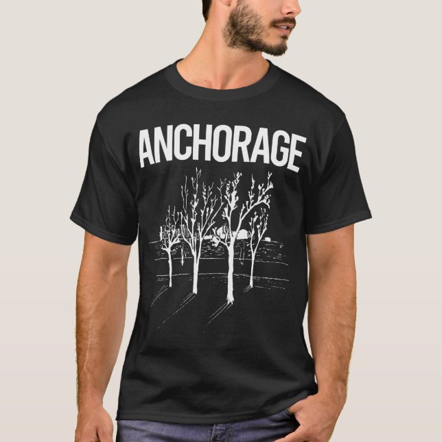 Street Träd Anchorage T Shirt (Framsida)