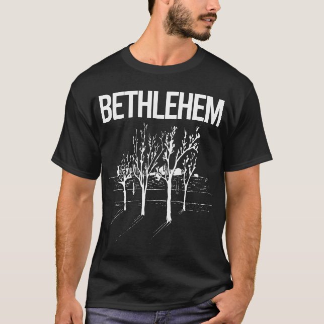 Street Träd Bethlehem T Shirt (Framsida)