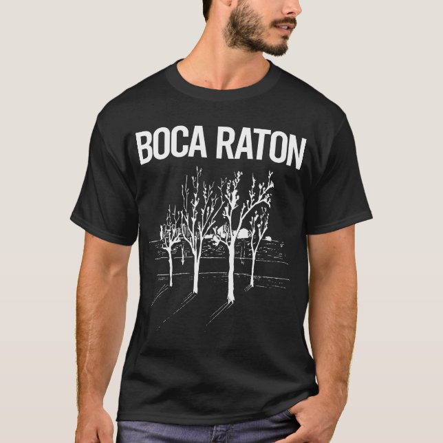 Street Träd Boca Raton T Shirt (Framsida)