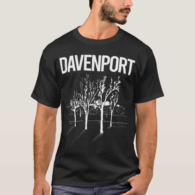 Street Träd Davenport T Shirt (Framsida)