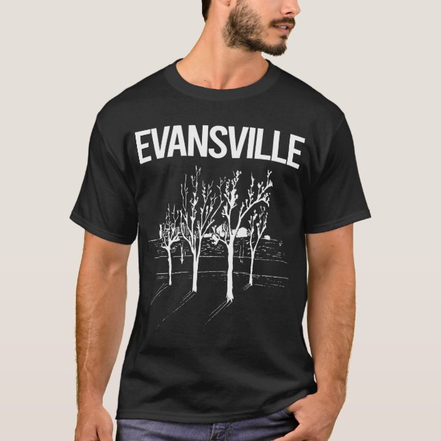 Street Träd Evansville T Shirt (Framsida)
