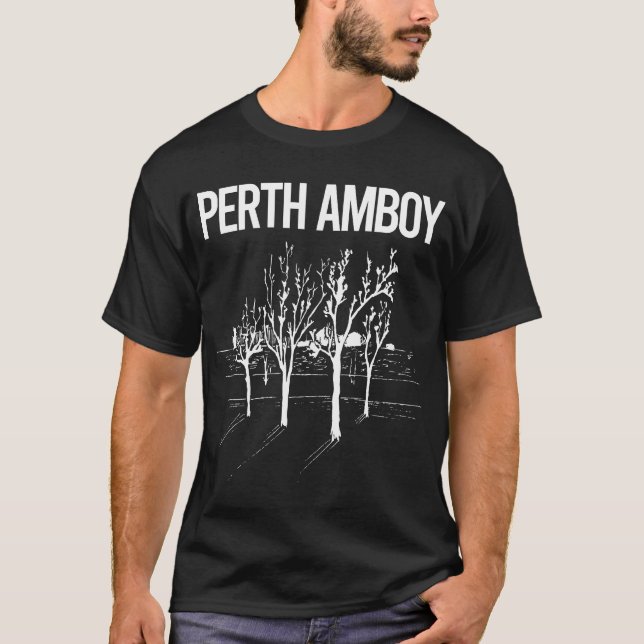 Street Träd Perth Amboy T Shirt (Framsida)