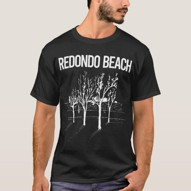 Street Träd Redondo Beach T Shirt (Framsida)