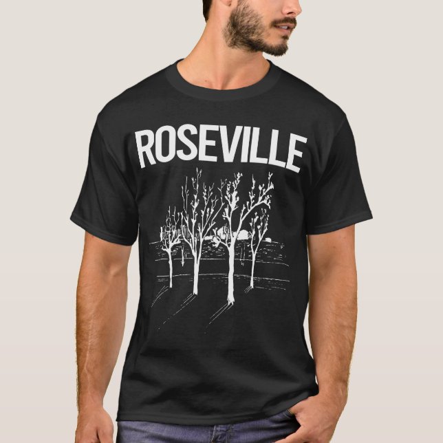 Street Träd Roseville T Shirt (Framsida)