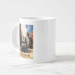 Street View med par och tornursskena Jumbo Mugg