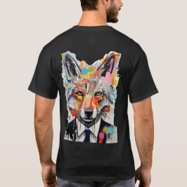 Street Wolf with Playful Cartoon Wolf Portrait T Shirt