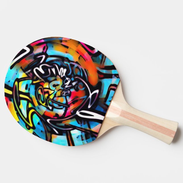 Streetart Chaos Colorful Graffiti Pingisracket (Sidan)