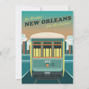 Streetcar i nya Orleans Inbjudningar