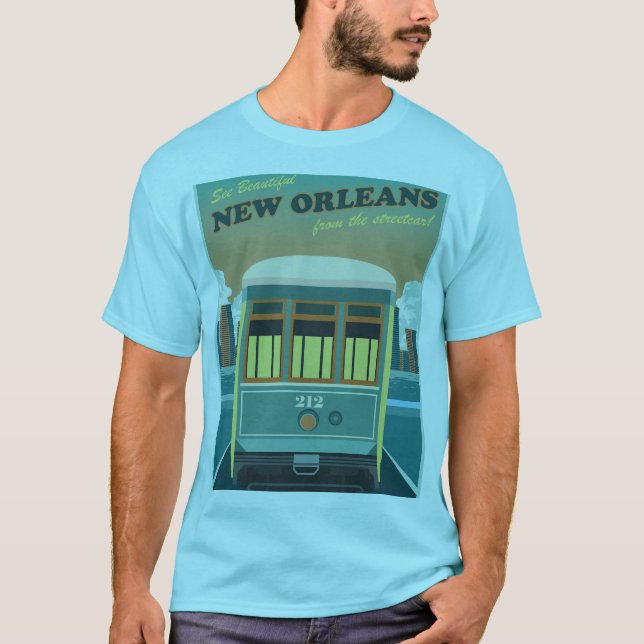 Streetcar i nya Orleans T Shirt (Framsida)