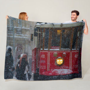 STREETCAR i SNÖ Fleecefilt
