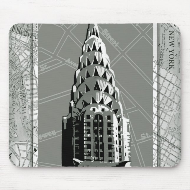 Streets i New York med Byggnad i Empire state Musmatta (Framsidan)
