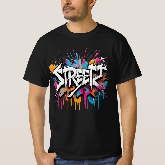 Streett Splashart Graffiti T Shirt (Framsida)