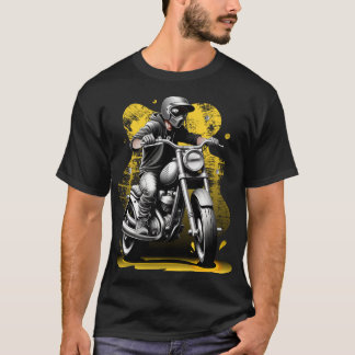 Streetwear biker t shirt