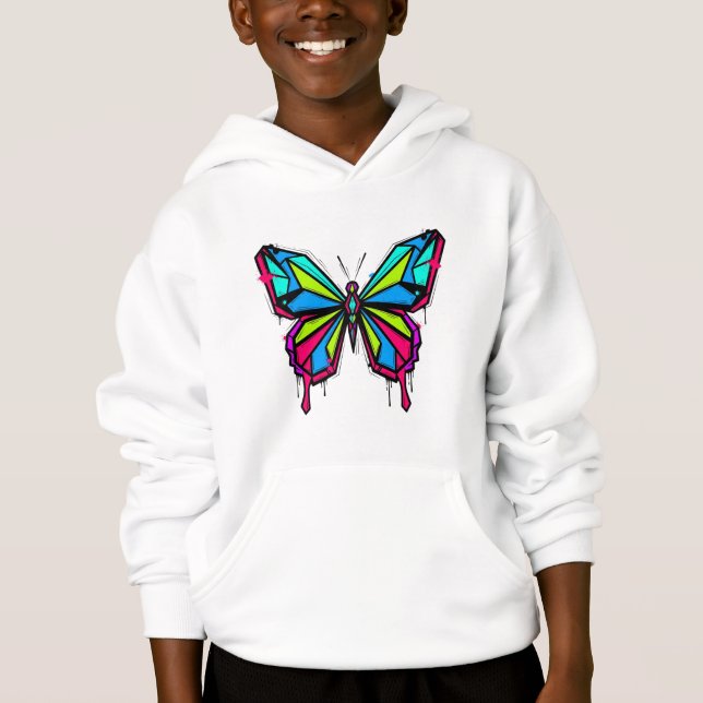 Streetwear Butterfly Graphic T Shirt (Framsida)
