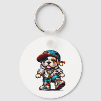 Streetwear Hip Hop Bulldogg Nyckelring
