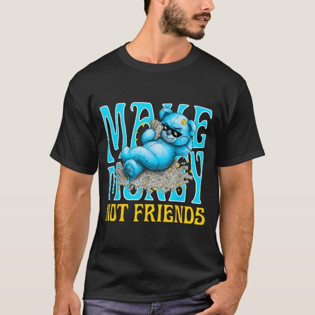Streetwear Retro Matching Gamma Blue Funny Make Mo T Shirt (Framsida)