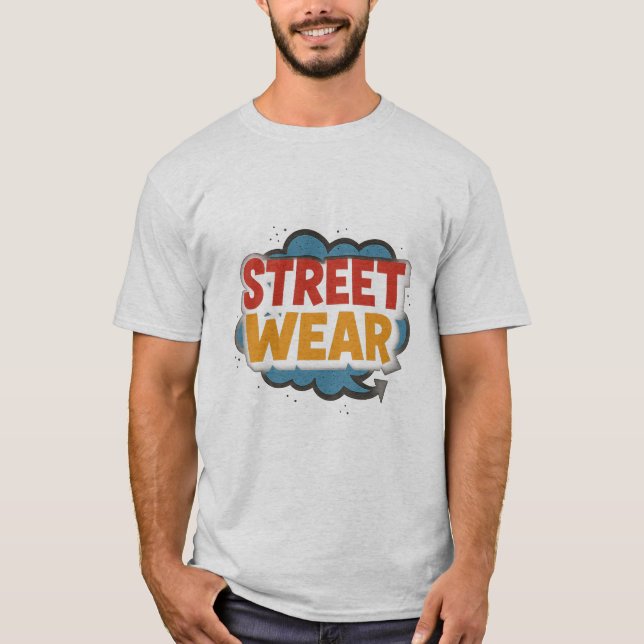 Streetwear Vibes - Fetstiskt urbant-grafikkort T Shirt (Framsida)