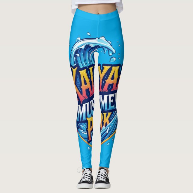 Streetwear Wizard Logotyp - Graffiti-Inspired Desi Leggings (Framsida)
