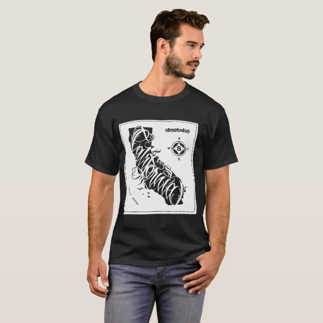 Streetwise Cali Kalifornien grafittiKalifornien T Shirt (Hel framsida)
