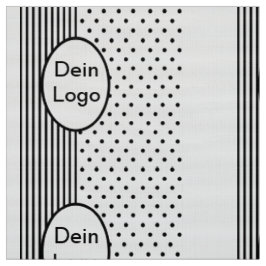 Streifen Punkte Medaillon für eigenes Logo Initial Tyg