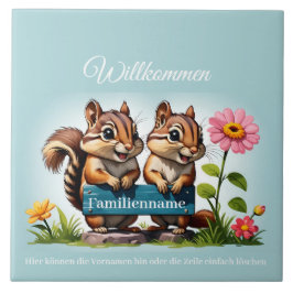 Streifenhörnchen informieren kakelplatta