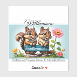 Streifenhörnchen informieren klistermärken