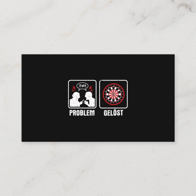 Streit Darts Problem med matchad Dart Player Woman Visitkort (Framsida)