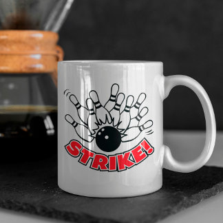 Strejka - 10-stifts Bowling Logotyp Coffee Mugg