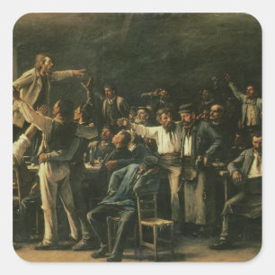 Strejka 1895 fyrkantigt klistermärke
