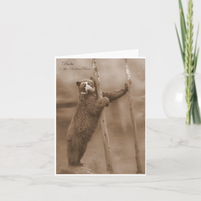 Strejka a Pose - Bubu, sepia notecard Kort (Framsida)