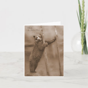 Strejka a Pose - Bubu, sepia notecard Kort