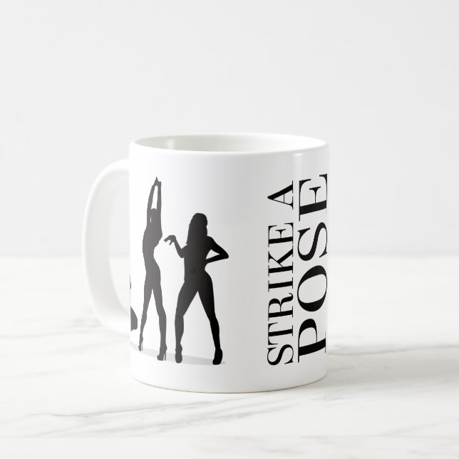 Strejka a Pose - Vogue - image på båda sidor - Kaffemugg (Framsida vänster)