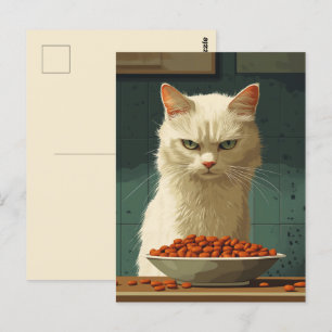 Strejka av kattfoder vykort
