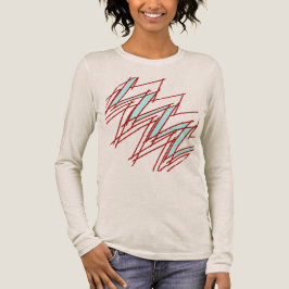 Strejka av mörk Red Squiggle Aqua Lightning T Shirt