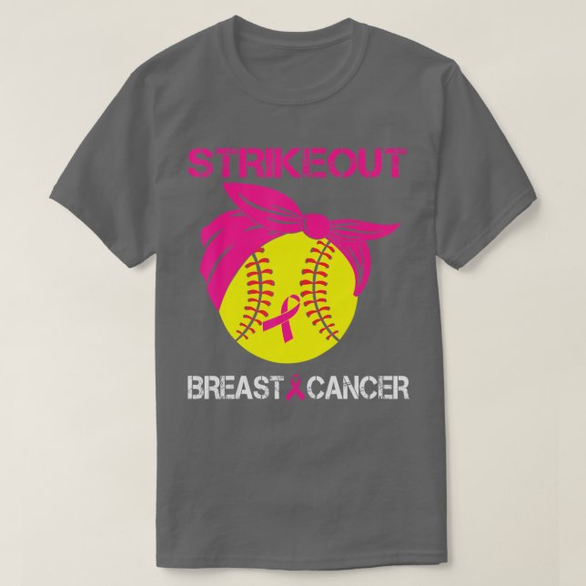 Strejka för ökad medvetenhet om bröstcancer Rosa R T Shirt (Design framsida)