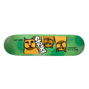 Strejka"katt" däck old school skateboard bräda 21,6 cm
