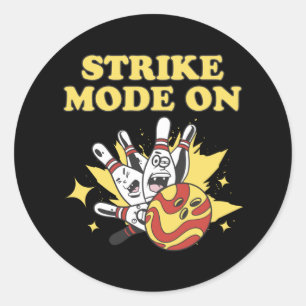 Strejka Mode Bowling Player Bowling Gift Runt Klistermärke