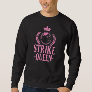 Strejka Queen Cute Bowling League Girl 1 Lång Ärmad Tröja
