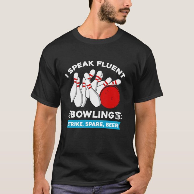 Strejka Spare Beer Bowlareare Bowling Ball Funny B T Shirt (Framsida)