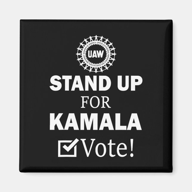 Strejka Stå Upp För Kamala Rösta  Magnet (Framsidan)