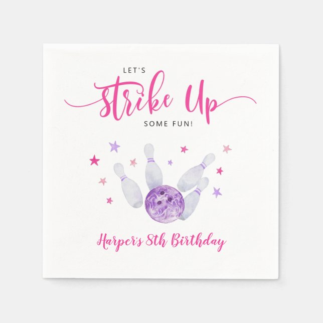 Strejka upp lite Roligt Flickans födelsedag Pappersservett (Framsidan)