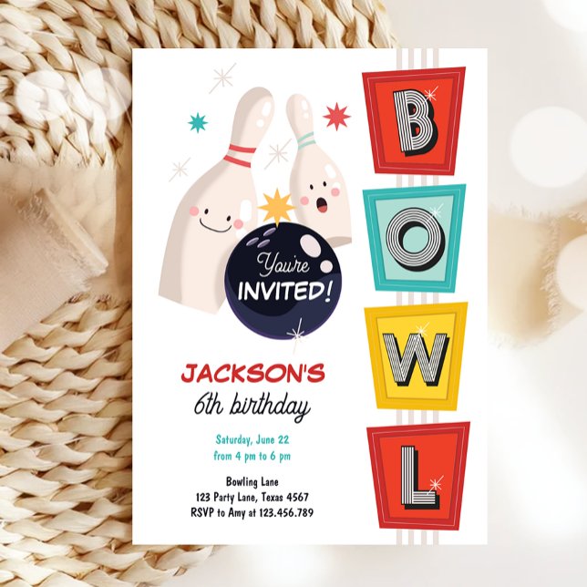 Strejka upp lite Roligt Retro Boy Birthday Inbjudningar (Skapare uppladdad)