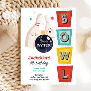 Strejka upp lite Roligt Retro Boy Birthday Inbjudningar