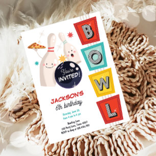 Strejka upp lite Roligt Retro Boy Birthday Inbjudningar